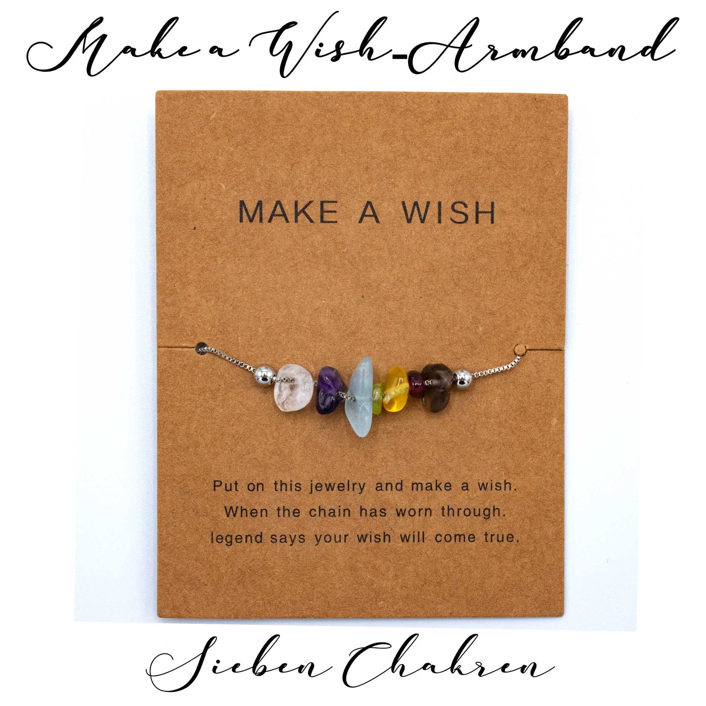 Make a Wish "7 Chakren" Energie Armband Wunscherfüller Chakra - AMADO-SelfCare