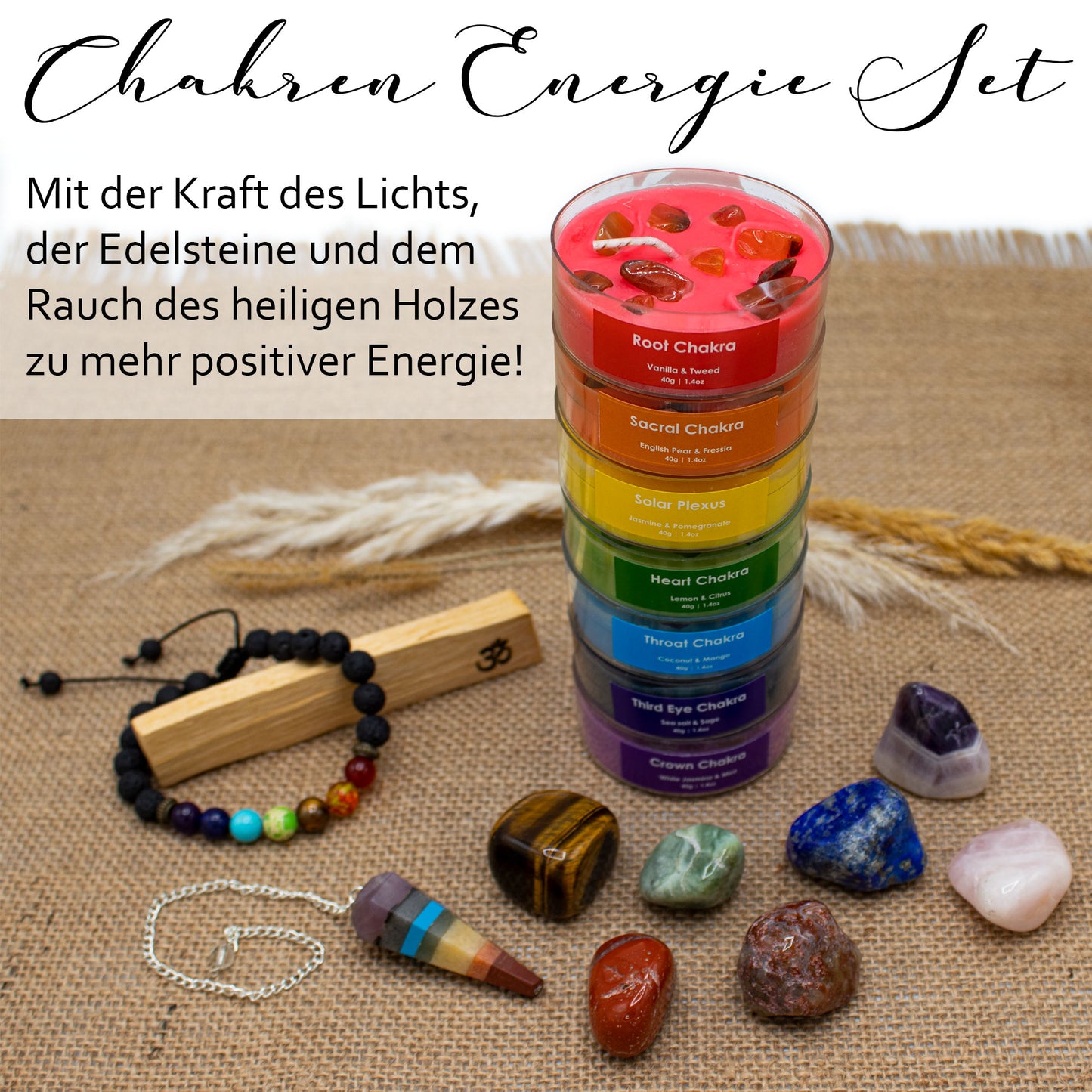 Chakra Ritual Box Feuer, Erde & Luft für mehr positive Energie - AMADO-SelfCare