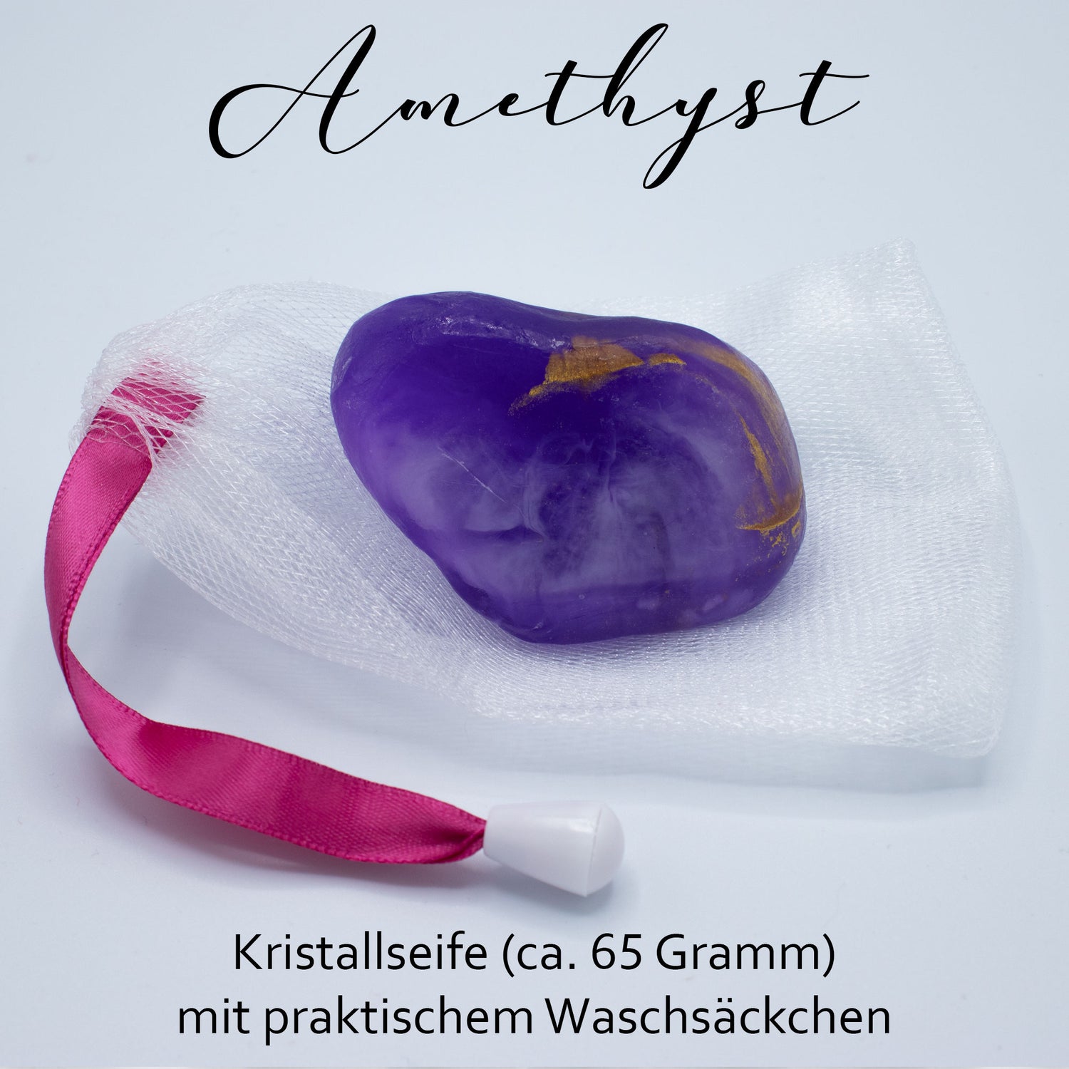 Diamantseife · Kristallseife · Amethyst mit dem Duft nach Lavendelhonig · Handmade mit ätherischen Ölen - AMADO-SelfCare