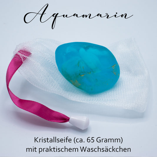 Diamantseife · Kristallseife · Aquamarin mit dem Duft nach Meeresbrise · Handmade mit ätherischen Ölen - AMADO-SelfCare