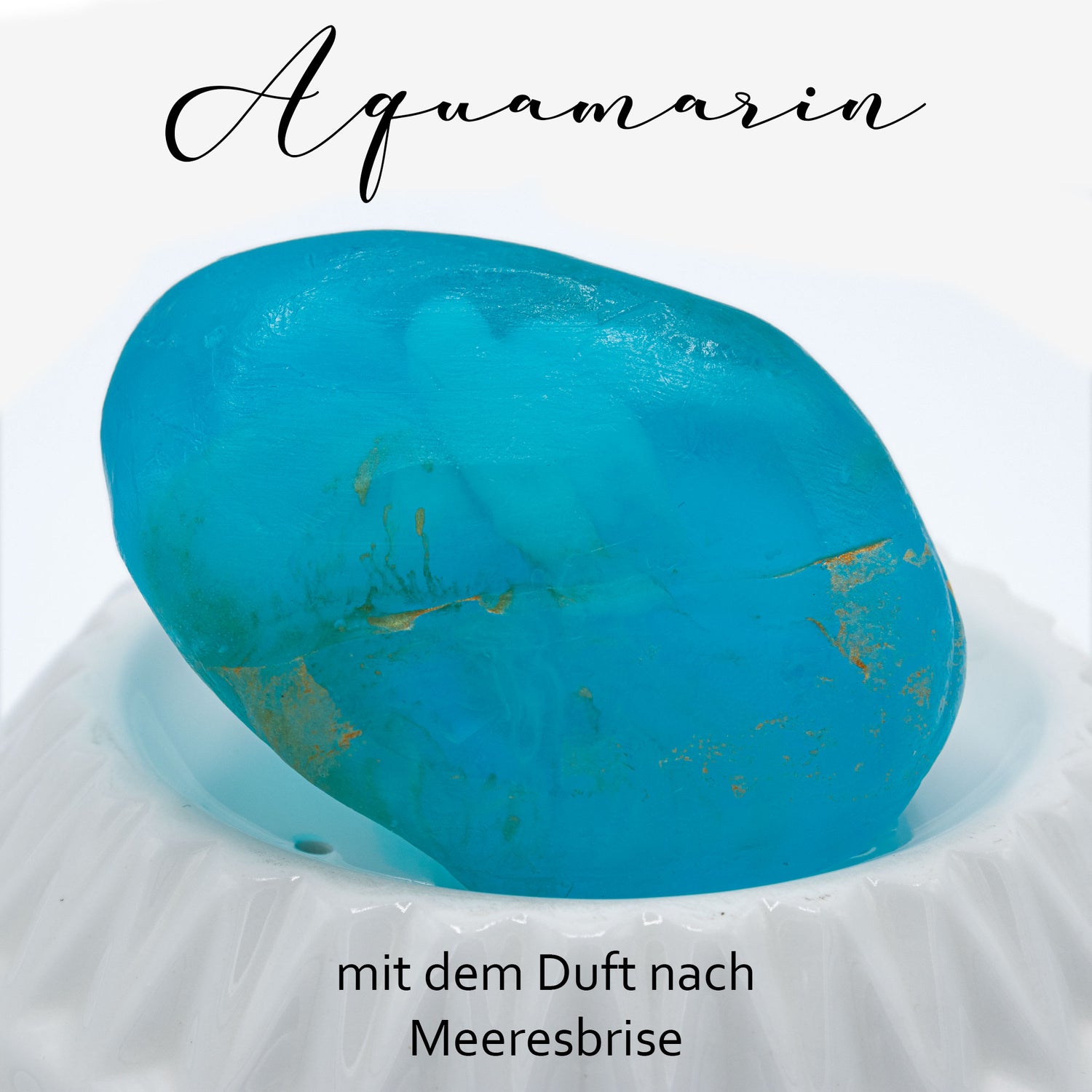 Diamantseife · Kristallseife · Aquamarin mit dem Duft nach Meeresbrise · Handmade mit ätherischen Ölen - AMADO-SelfCare