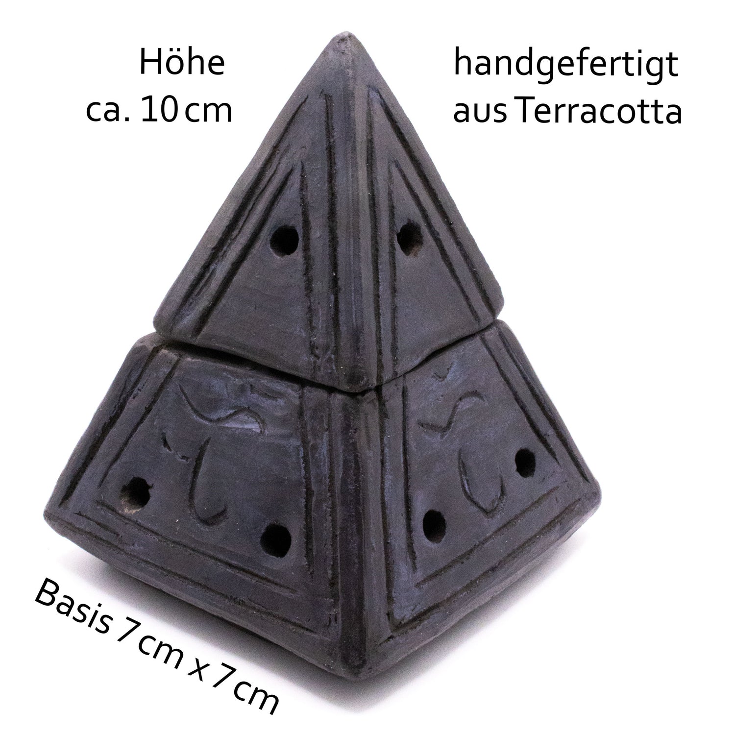 Weihrauch-Brenner · Räucher-Pyramide aus Terracotta - AMADO-SelfCare