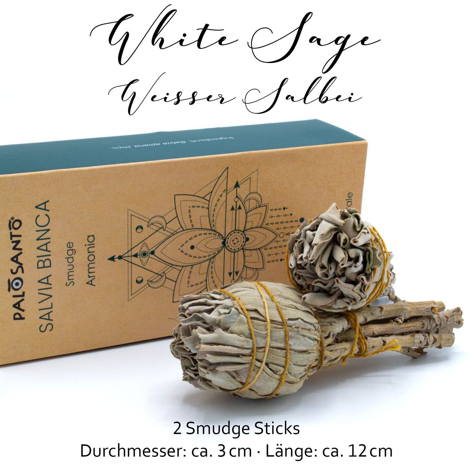 White Sage Smudge · Weißer Salbei · Räuchern Smudging Räucherzeug für positive Energie - AMADO-SelfCare