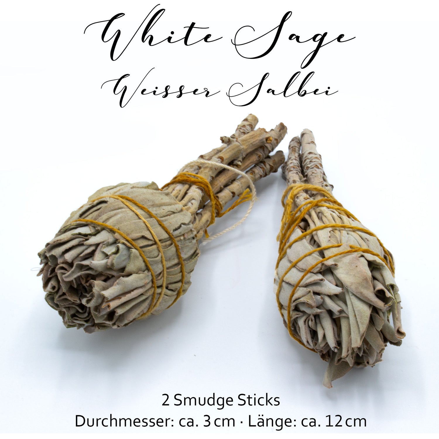 White Sage Smudge · Weißer Salbei · Räuchern Smudging Räucherzeug für positive Energie - AMADO-SelfCare